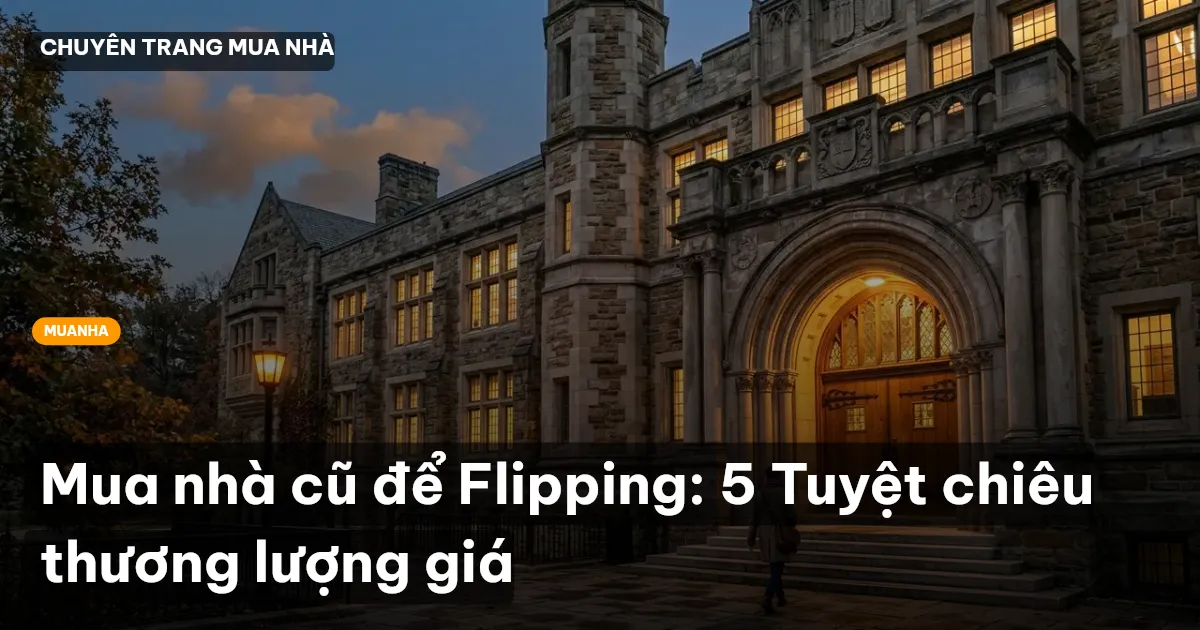 Mua nhà cũ để Flipping: 5 Tuyệt chiêu thương lượng giá