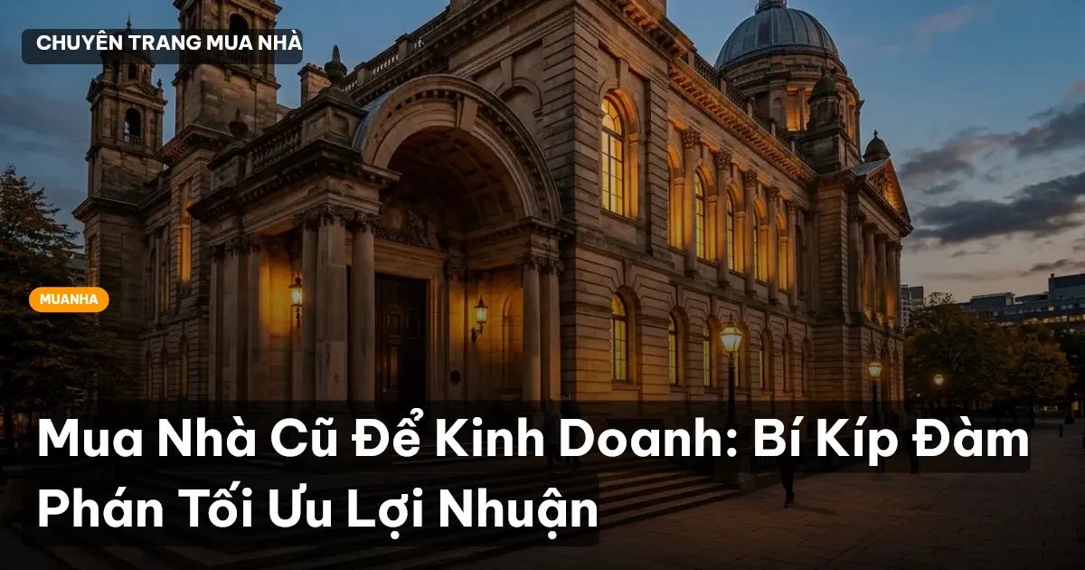 Mua Nhà Cũ Để Kinh Doanh: Bí Kíp Đàm Phán Tối Ưu Lợi Nhuận