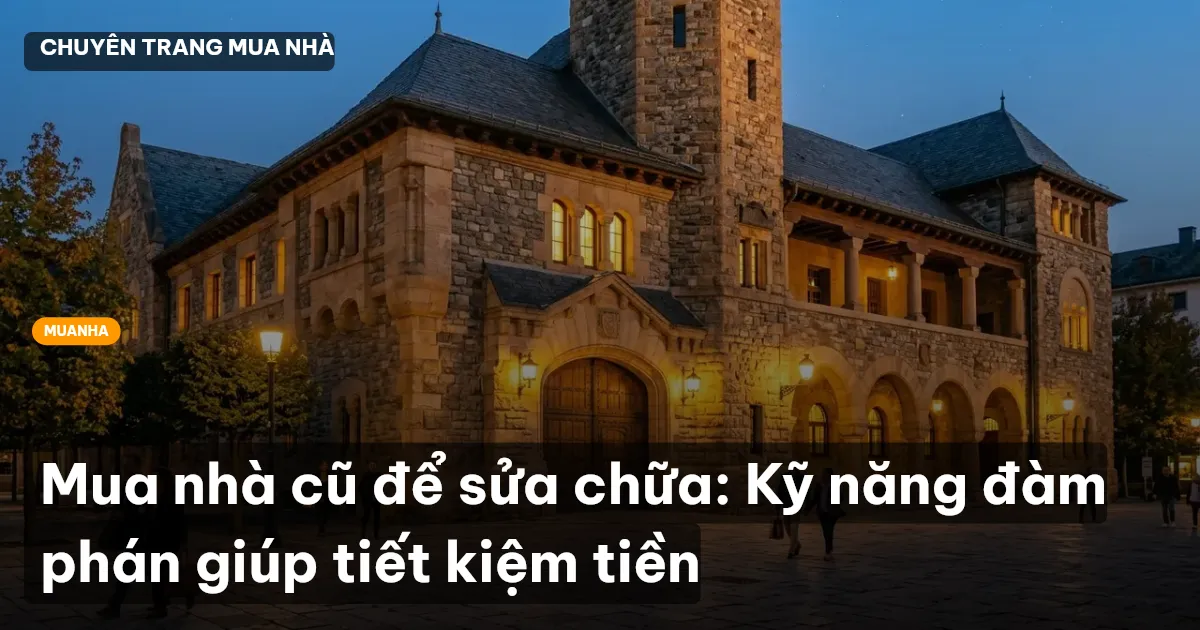 Mua nhà cũ để sửa chữa: Kỹ năng đàm phán giúp tiết kiệm tiền