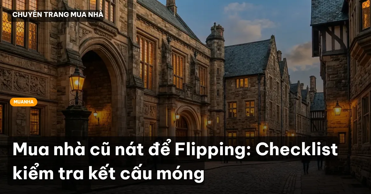 Mua nhà cũ nát để Flipping: Checklist kiểm tra kết cấu móng