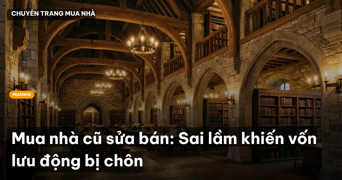 Mua nhà cũ sửa bán: Sai lầm khiến vốn lưu động bị chôn