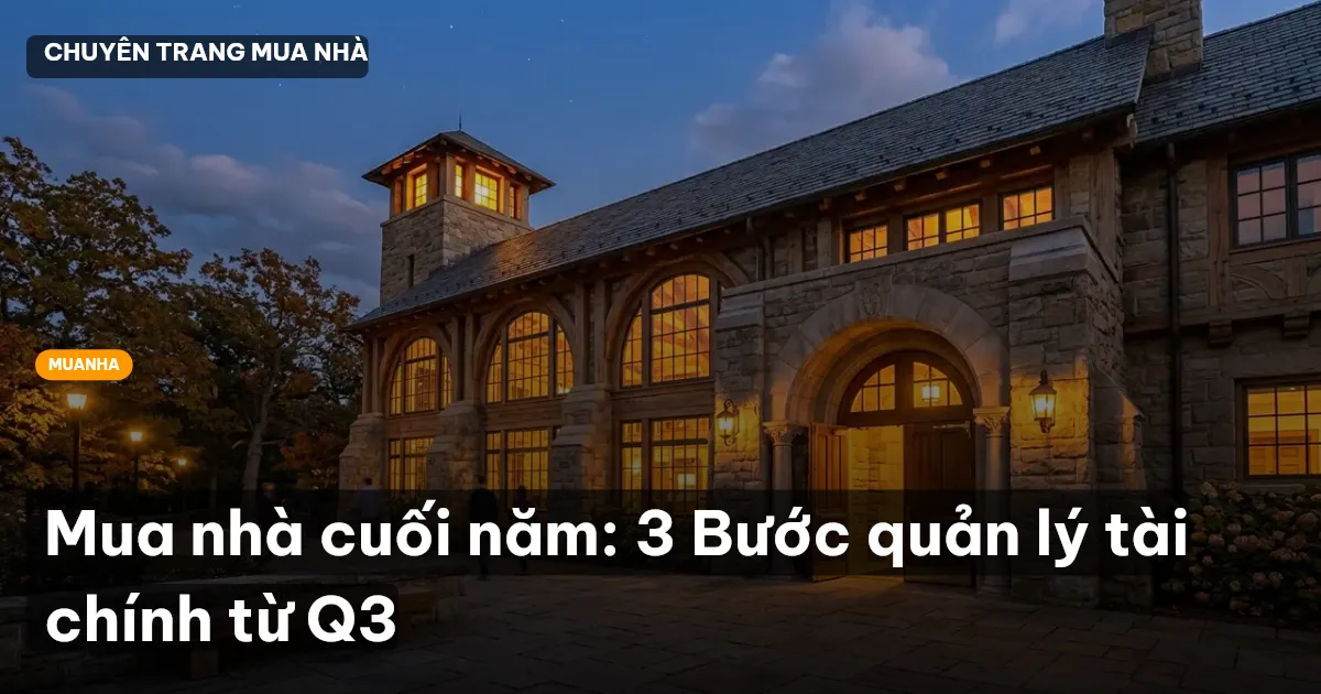 Mua nhà cuối năm: 3 Bước quản lý tài chính từ Q3