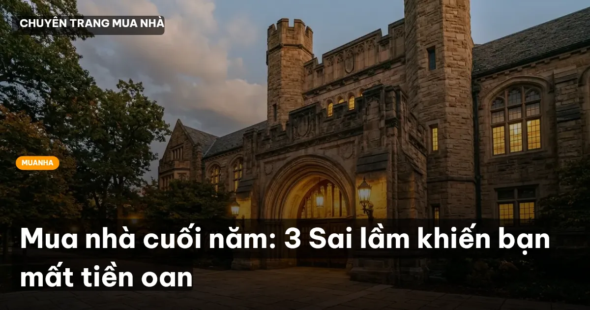 Mua nhà cuối năm: 3 Sai lầm khiến bạn mất tiền oan