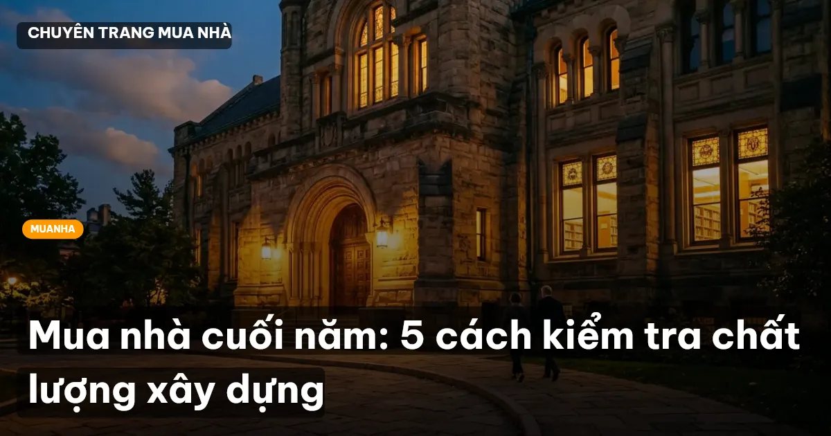 Mua nhà cuối năm: 5 cách kiểm tra chất lượng xây dựng