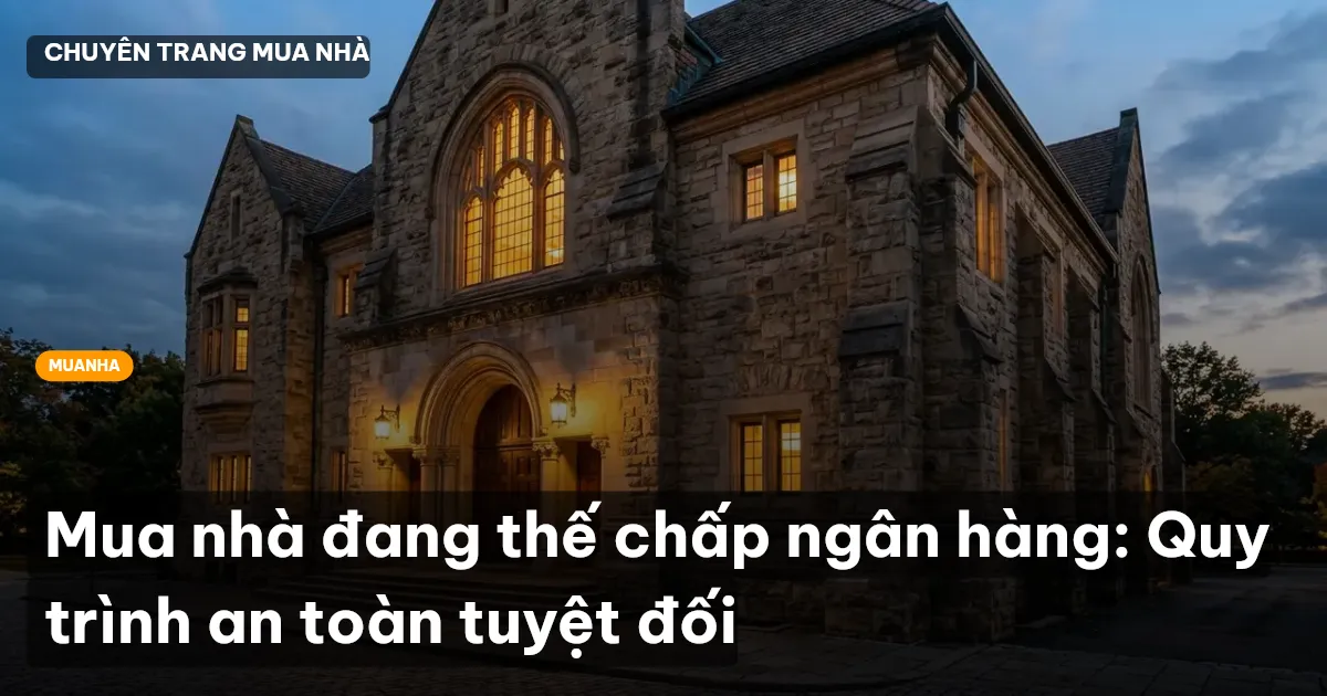 Mua nhà đang thế chấp ngân hàng: Quy trình an toàn tuyệt đối