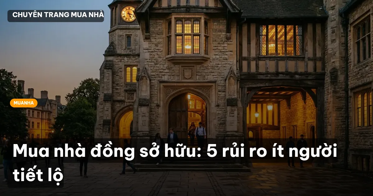 Mua nhà đồng sở hữu: 5 rủi ro ít người tiết lộ