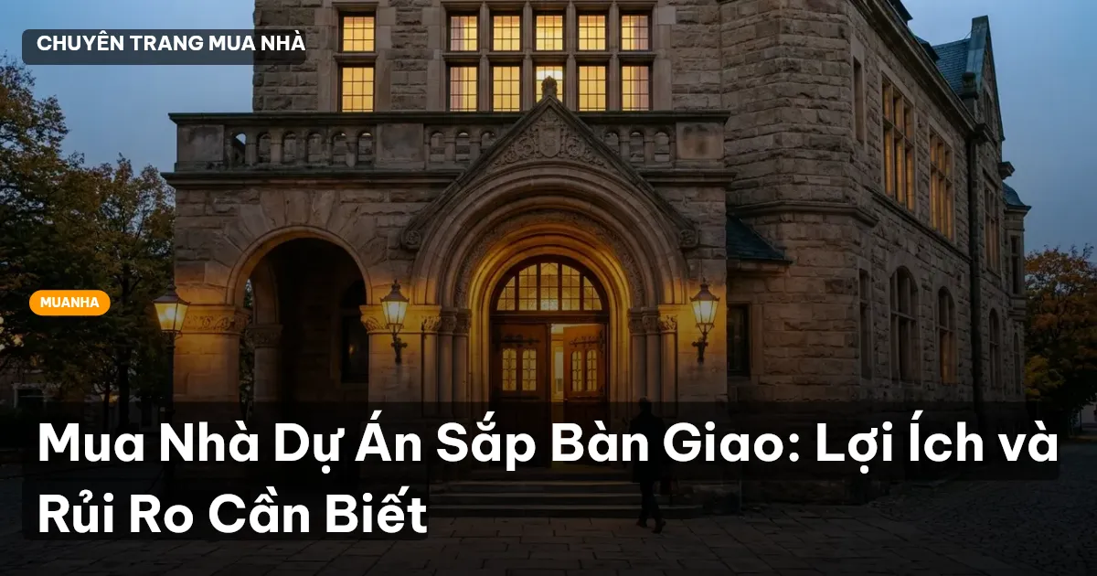 Mua Nhà Dự Án Sắp Bàn Giao: Lợi Ích và Rủi Ro Cần Biết