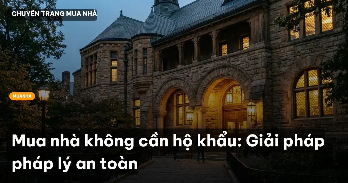 Mua nhà không cần hộ khẩu: Giải pháp pháp lý an toàn