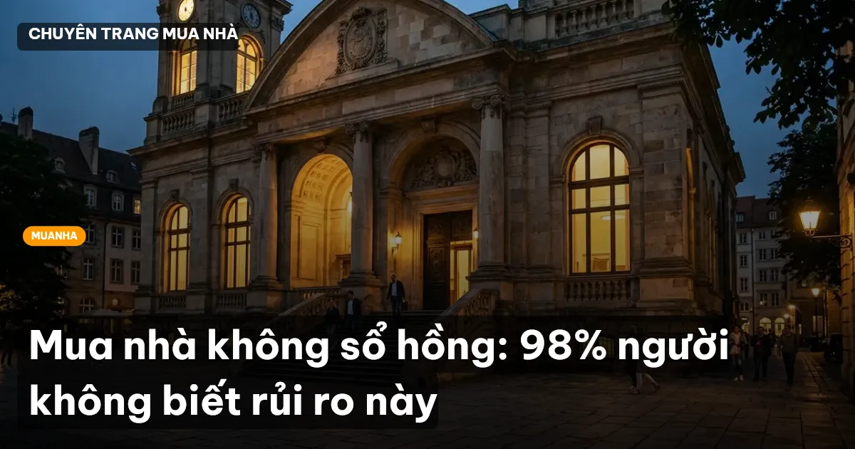 Mua nhà không sổ hồng: 98% người không biết rủi ro này
