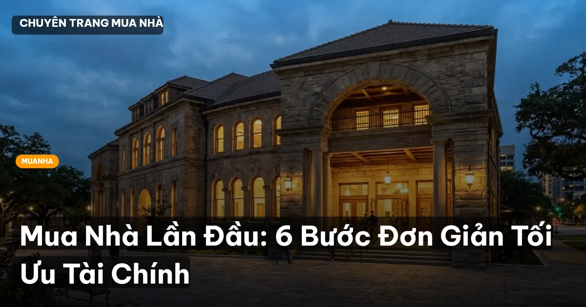 Mua Nhà Lần Đầu: 6 Bước Đơn Giản Tối Ưu Tài Chính