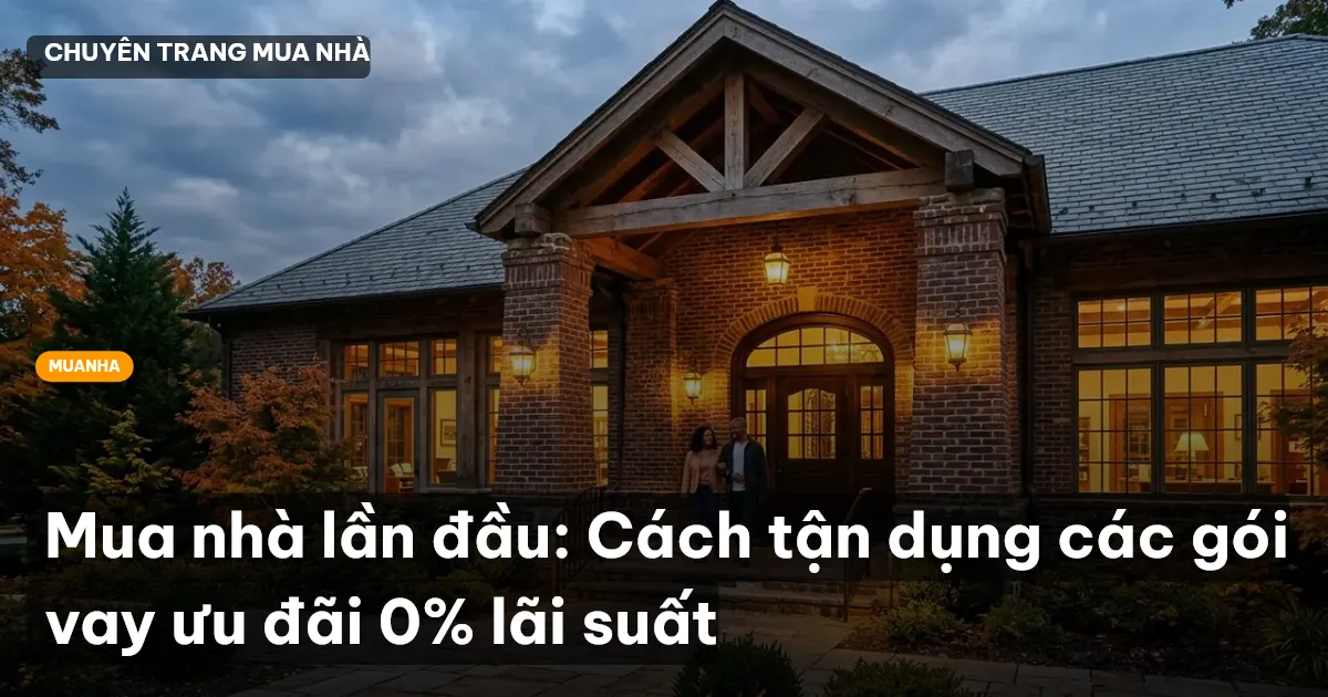 Mua nhà lần đầu: Cách tận dụng các gói vay ưu đãi 0% lãi suất