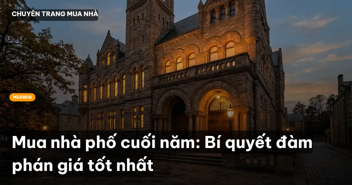 Mua nhà phố cuối năm: Bí quyết đàm phán giá tốt nhất
