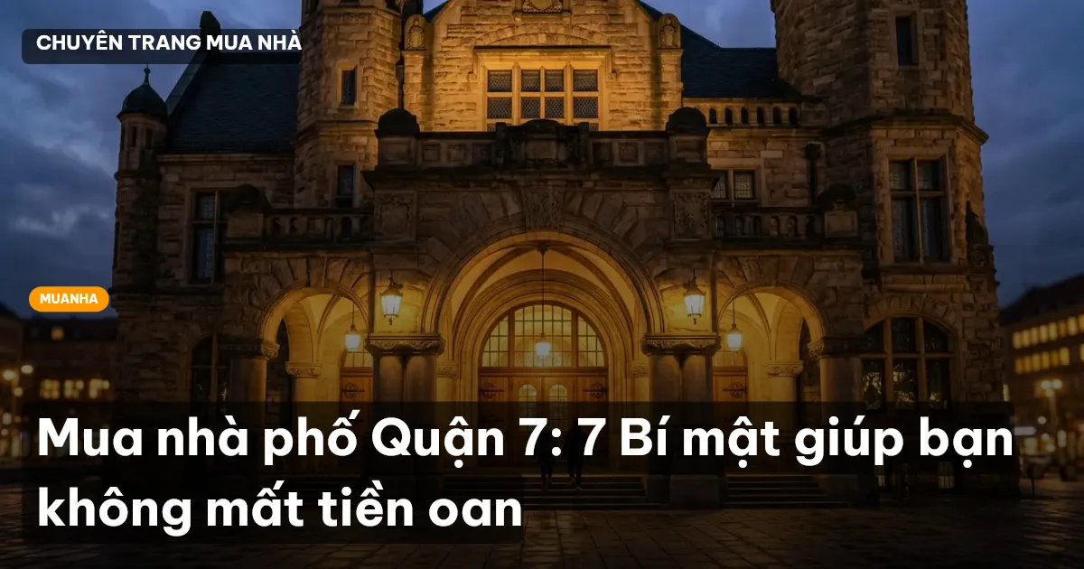 Mua nhà phố Quận 7: 7 Bí mật giúp bạn không mất tiền oan
