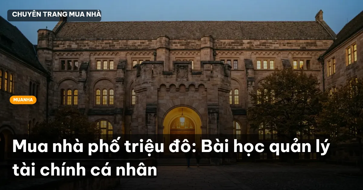 Mua nhà phố triệu đô: Bài học quản lý tài chính cá nhân