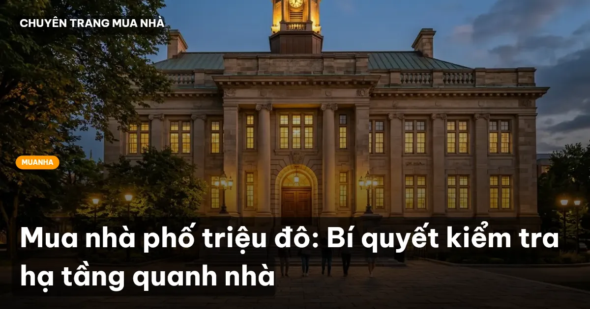 Mua nhà phố triệu đô: Bí quyết kiểm tra hạ tầng quanh nhà