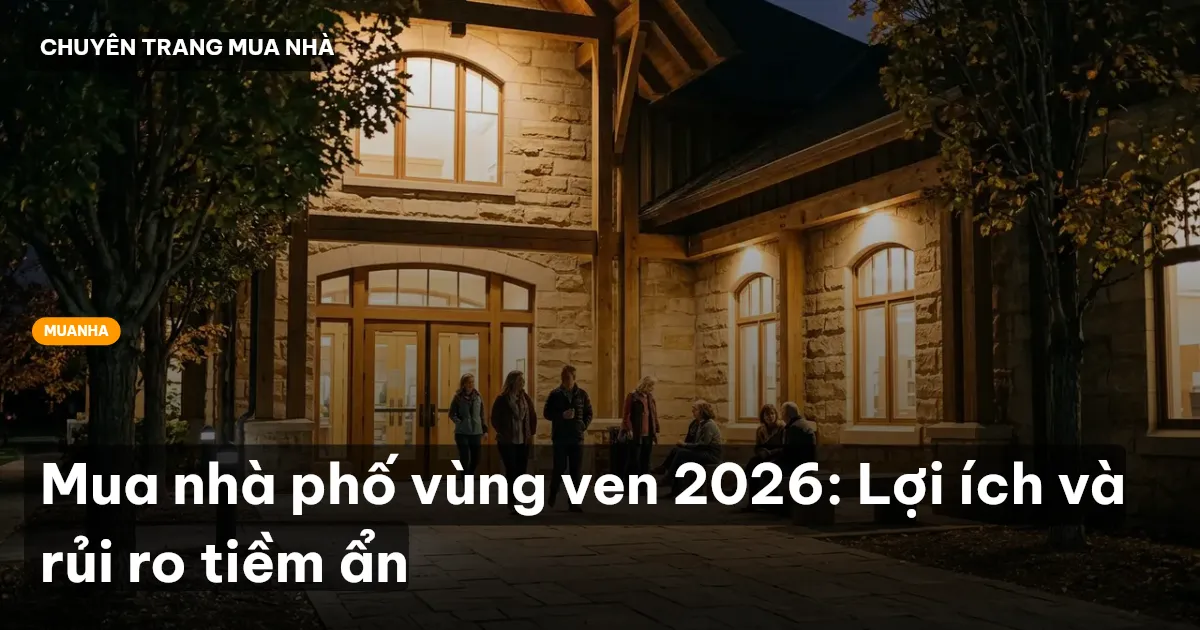 Mua nhà phố vùng ven 2026: Lợi ích và rủi ro tiềm ẩn