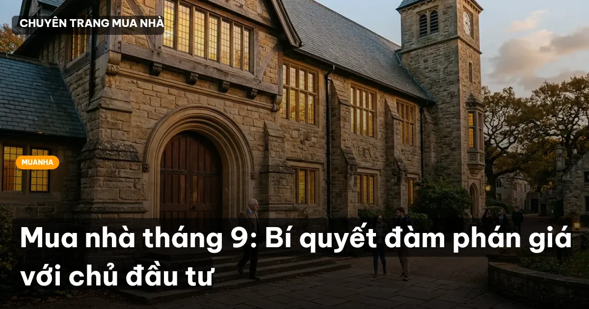Mua nhà tháng 9: Bí quyết đàm phán giá với chủ đầu tư