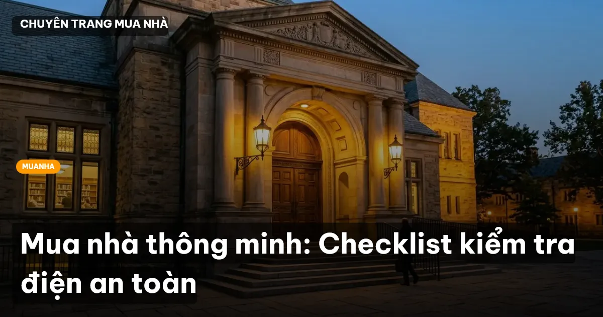 Mua nhà thông minh: Checklist kiểm tra điện an toàn