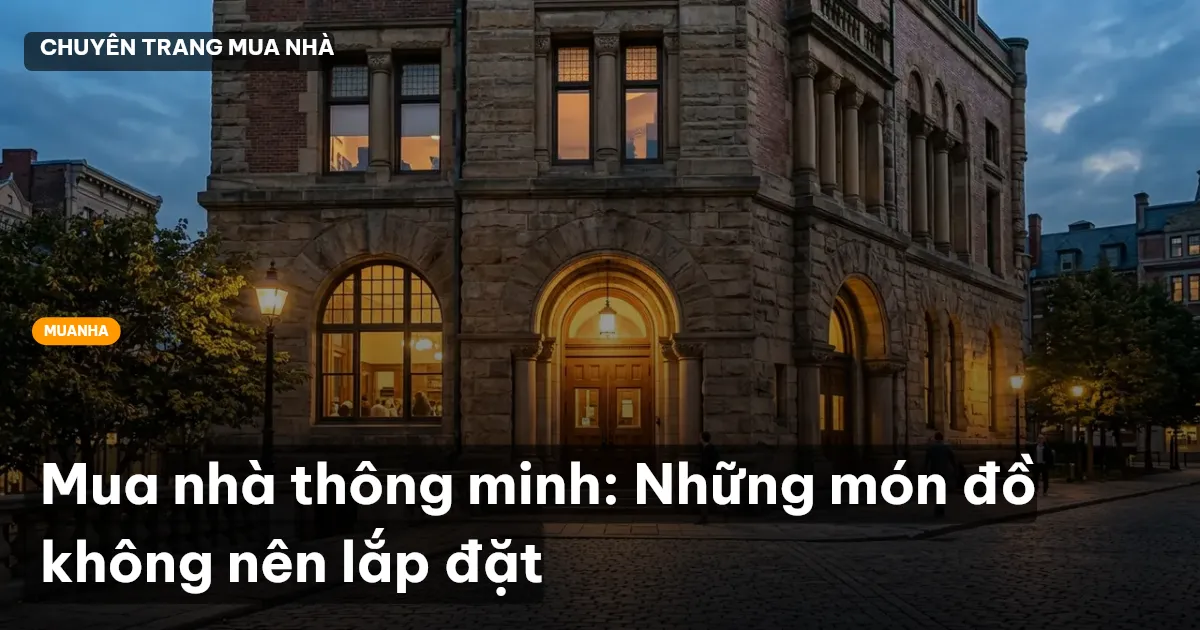 Mua nhà thông minh: Những món đồ không nên lắp đặt