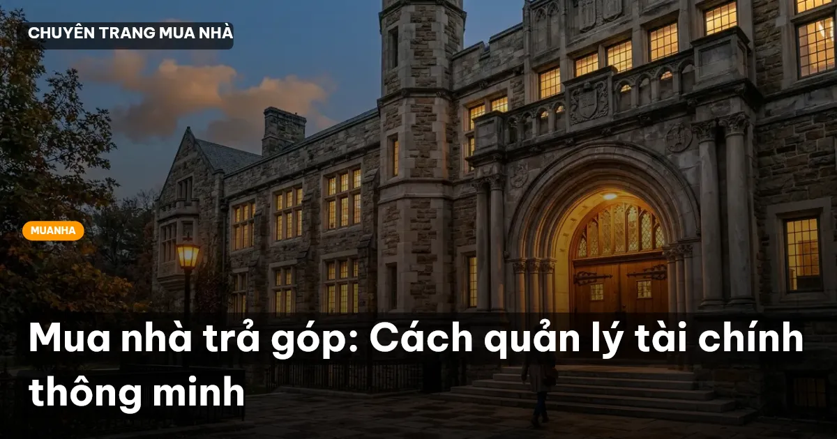 Mua nhà trả góp: Cách quản lý tài chính thông minh