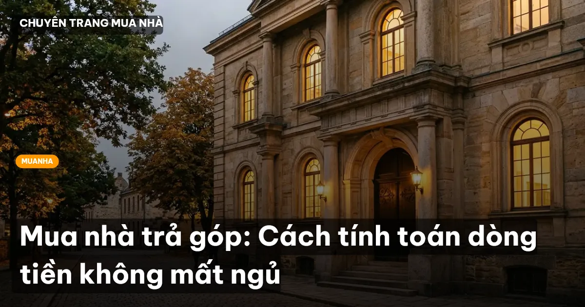 Mua nhà trả góp: Cách tính toán dòng tiền không mất ngủ