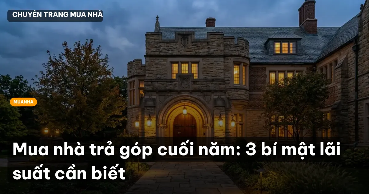 Mua nhà trả góp cuối năm: 3 bí mật lãi suất cần biết