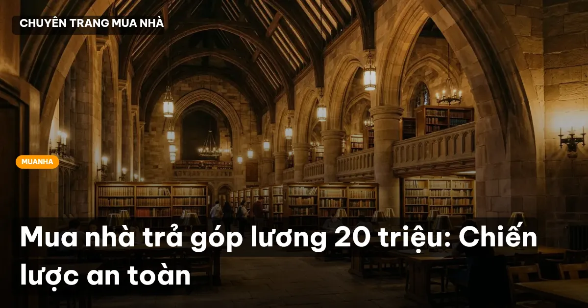 Mua nhà trả góp lương 20 triệu: Chiến lược an toàn