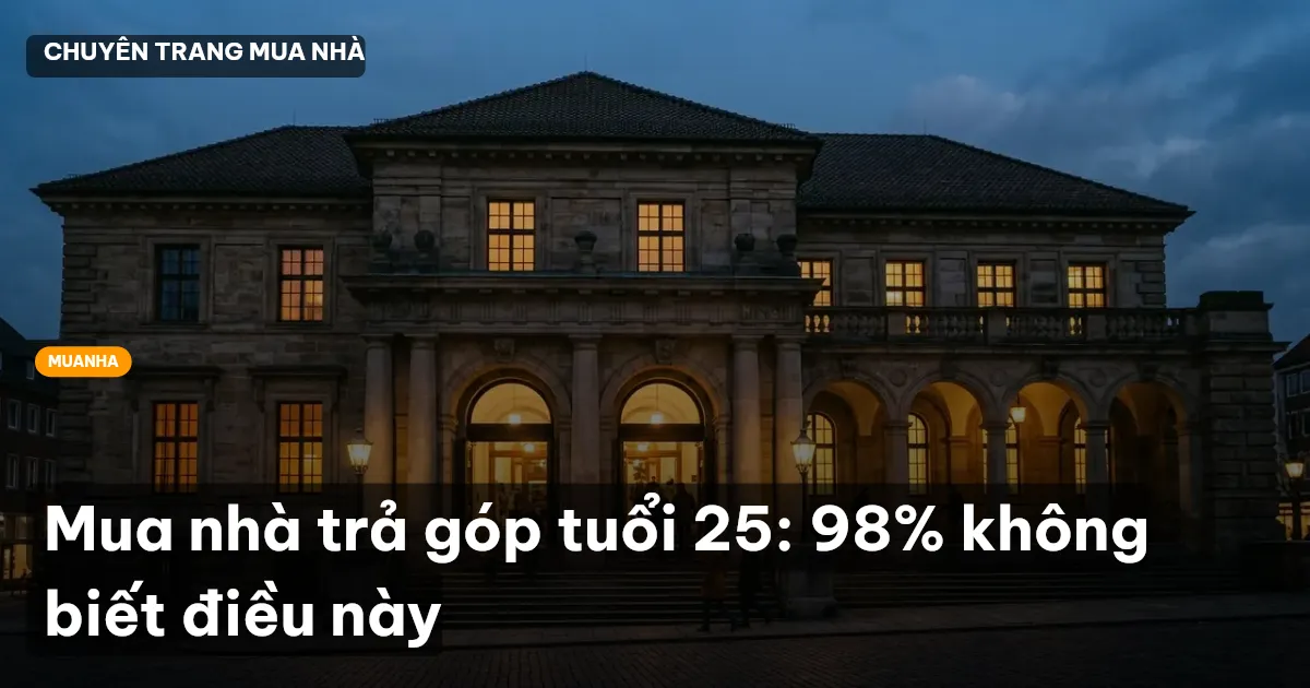 Mua nhà trả góp tuổi 25: 98% không biết điều này