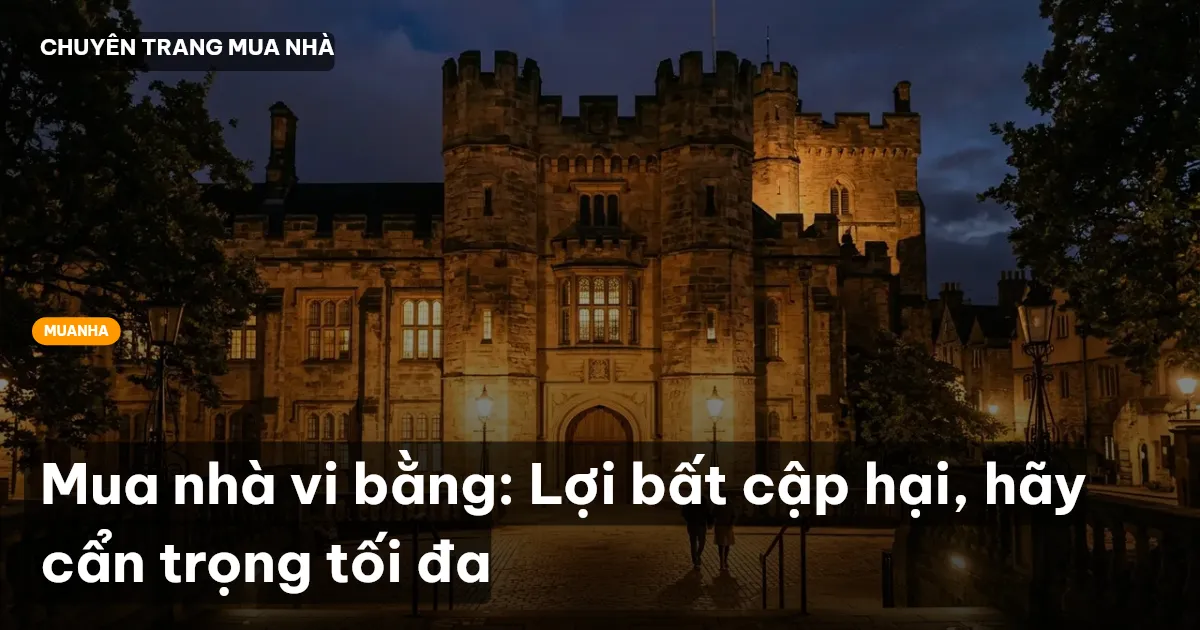 Mua nhà vi bằng: Lợi bất cập hại, hãy cẩn trọng tối đa