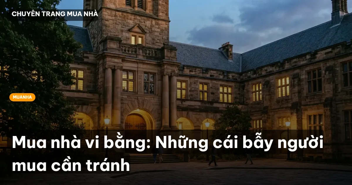 Mua nhà vi bằng: Những cái bẫy người mua cần tránh