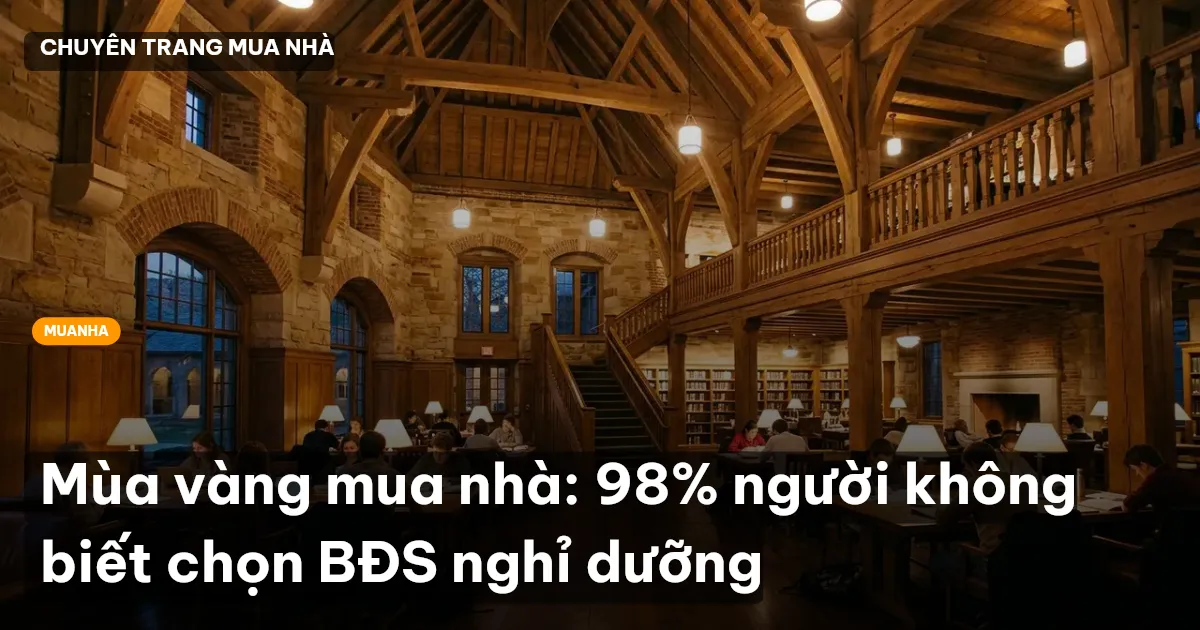 Mùa vàng mua nhà: 98% người không biết chọn BĐS nghỉ dưỡng