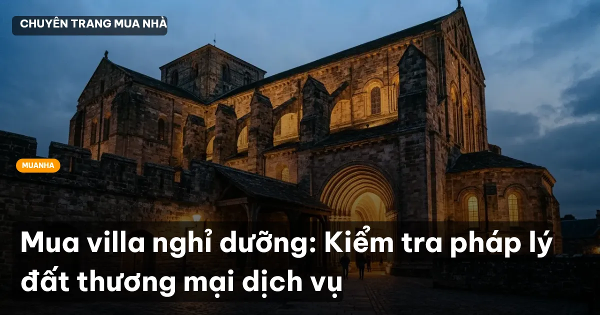 Mua villa nghỉ dưỡng: Kiểm tra pháp lý đất thương mại dịch vụ