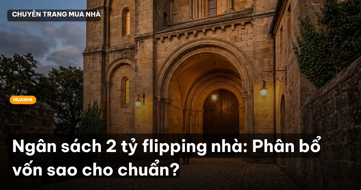 Ngân sách 2 tỷ flipping nhà: Phân bổ vốn sao cho chuẩn?