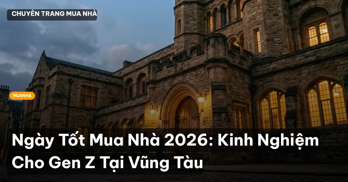 Ngày Tốt Mua Nhà 2026: Kinh Nghiệm Cho Gen Z Tại Vũng Tàu