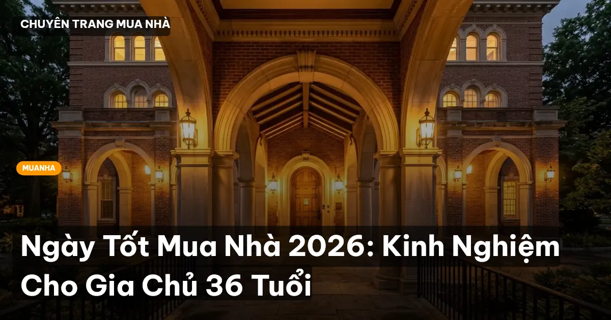 Ngày Tốt Mua Nhà 2026: Kinh Nghiệm Cho Gia Chủ 36 Tuổi
