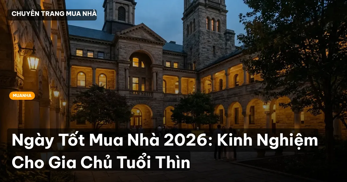 Ngày Tốt Mua Nhà 2026: Kinh Nghiệm Cho Gia Chủ Tuổi Thìn