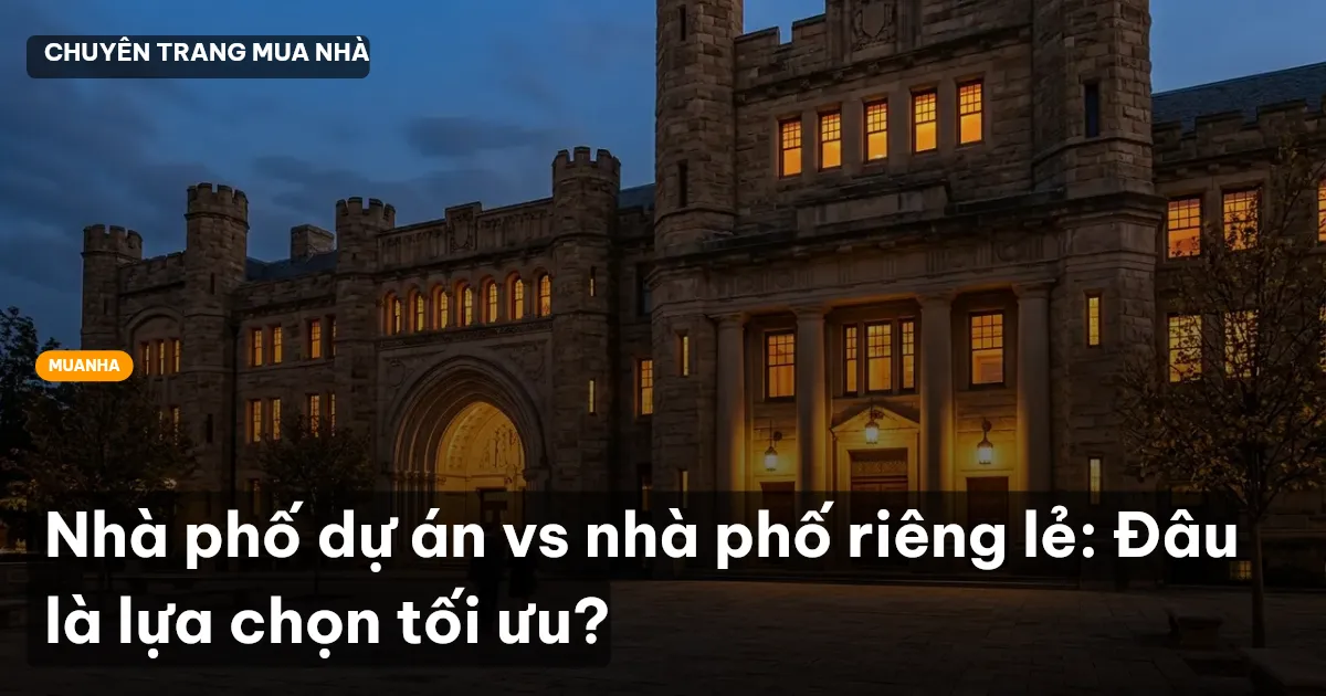 Nhà phố dự án vs nhà phố riêng lẻ: Đâu là lựa chọn tối ưu?