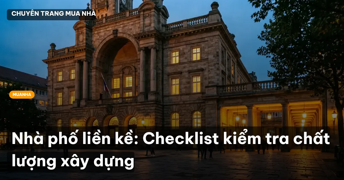 Nhà phố liền kề: Checklist kiểm tra chất lượng xây dựng