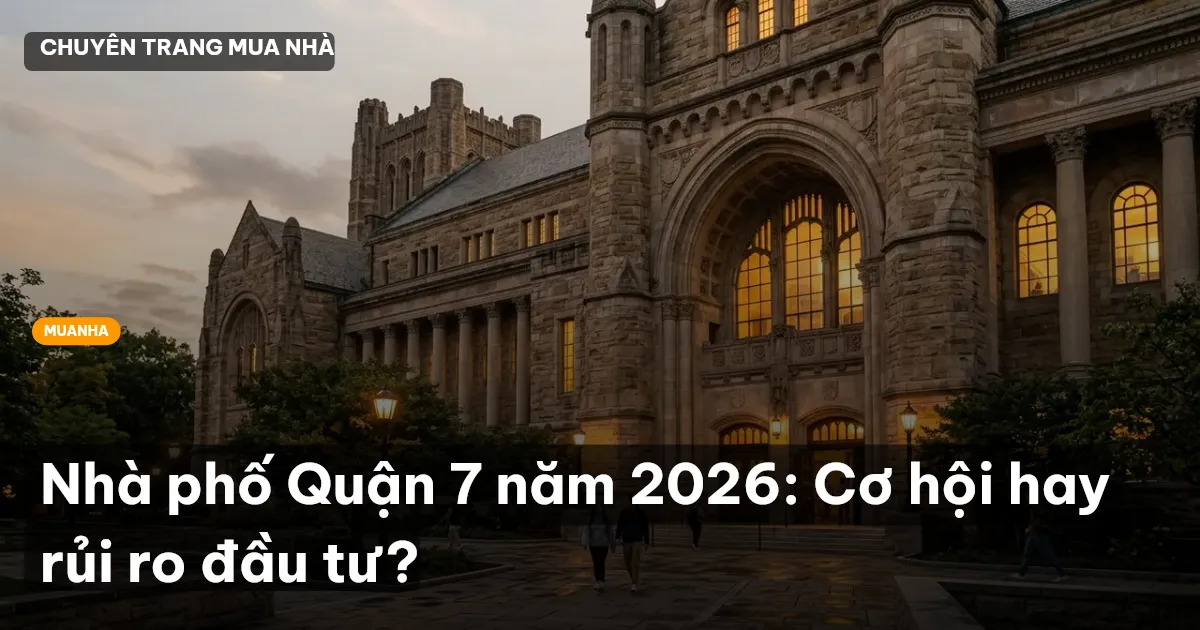 Nhà phố Quận 7 năm 2026: Cơ hội hay rủi ro đầu tư?