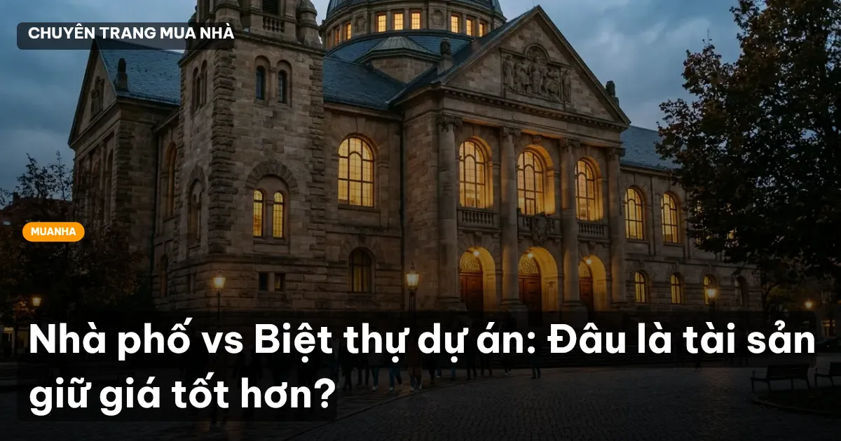 Nhà phố vs Biệt thự dự án: Đâu là tài sản giữ giá tốt hơn?