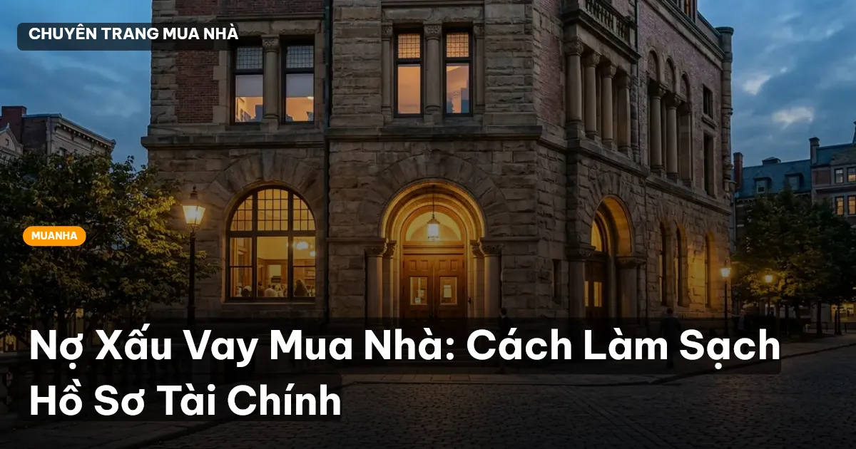 Nợ Xấu Vay Mua Nhà: Cách Làm Sạch Hồ Sơ Tài Chính