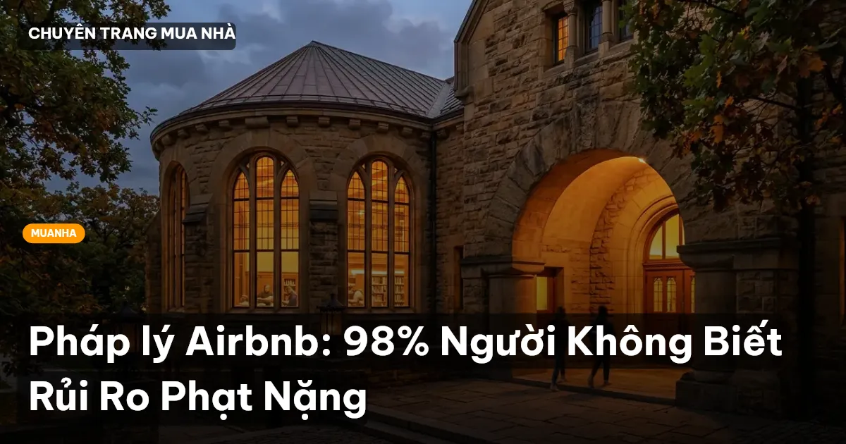 Pháp lý Airbnb: 98% Người Không Biết Rủi Ro Phạt Nặng