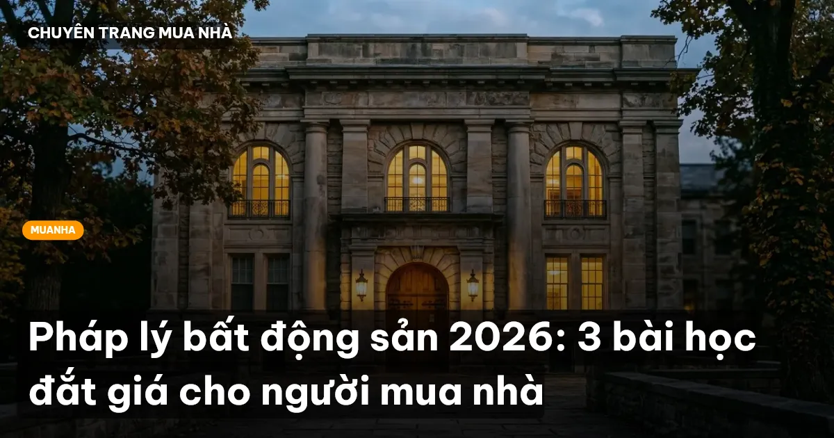 Pháp lý bất động sản 2026: 3 bài học đắt giá cho người mua nhà