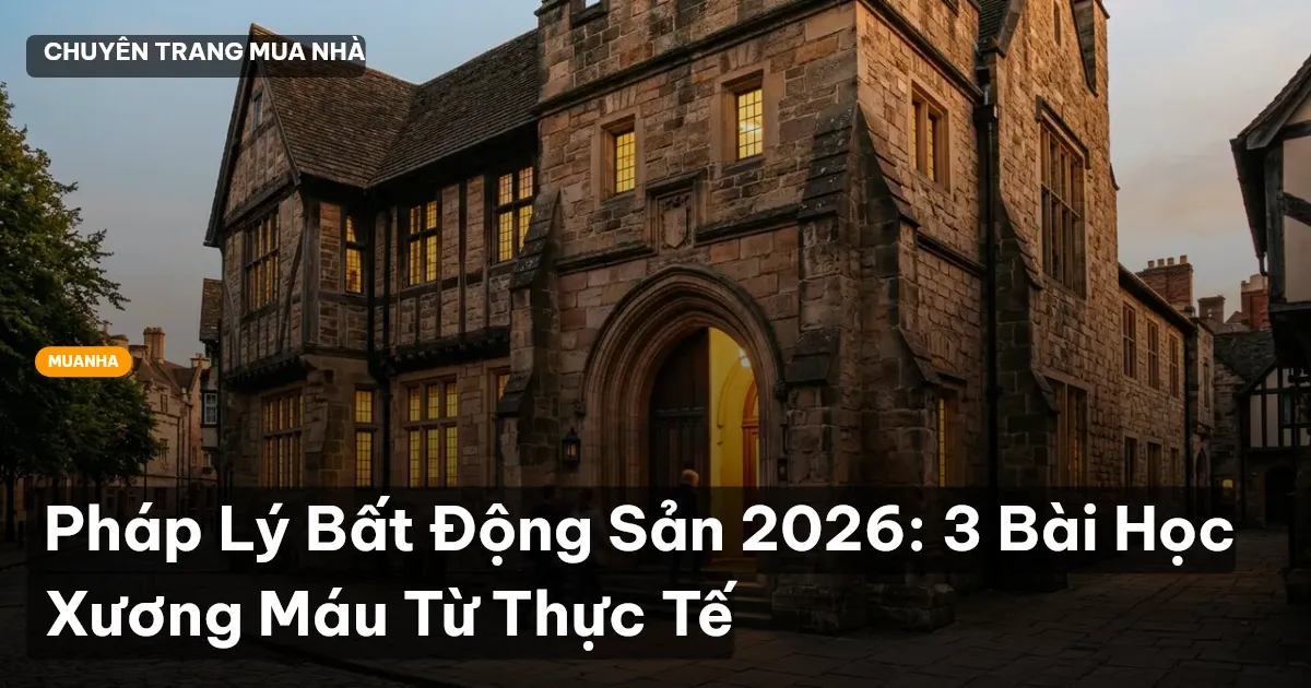 Pháp Lý Bất Động Sản 2026: 3 Bài Học Xương Máu Từ Thực Tế