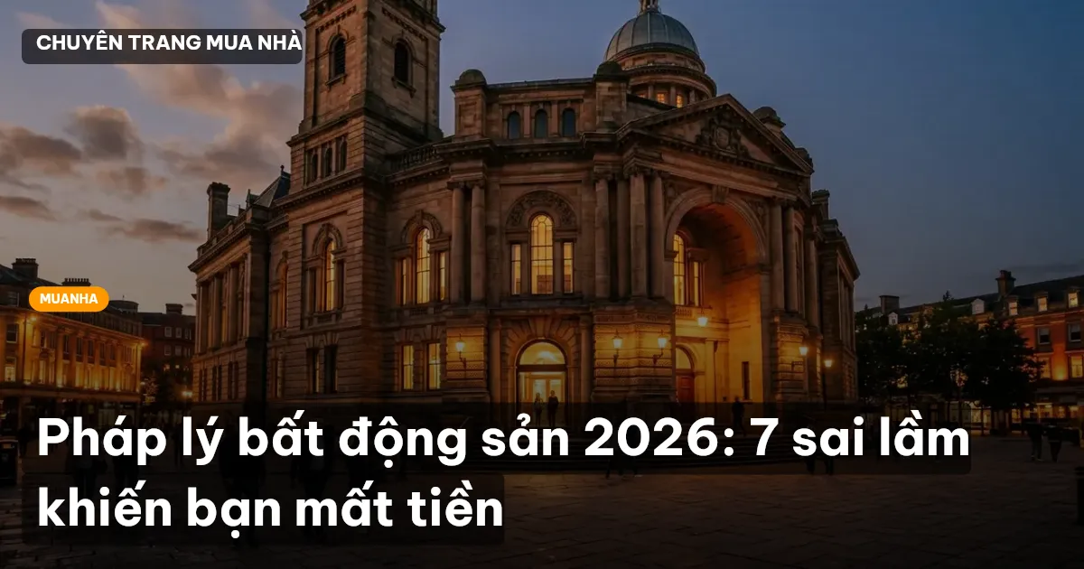 Pháp lý bất động sản 2026: 7 sai lầm khiến bạn mất tiền