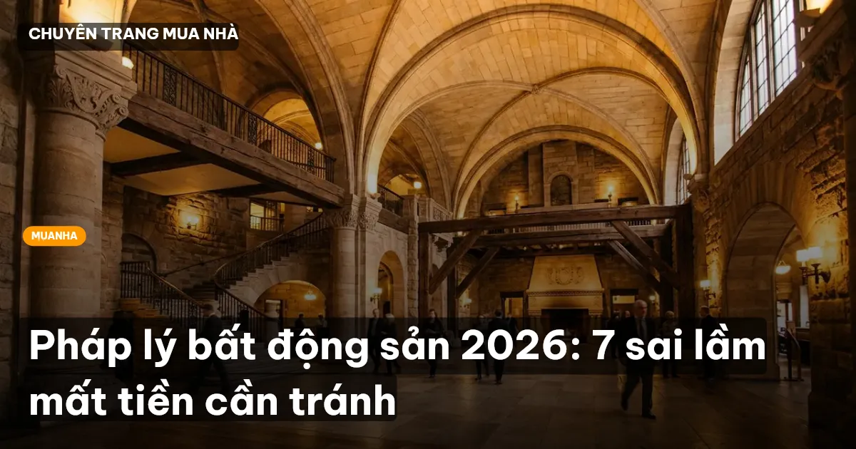 Pháp lý bất động sản 2026: 7 sai lầm mất tiền cần tránh
