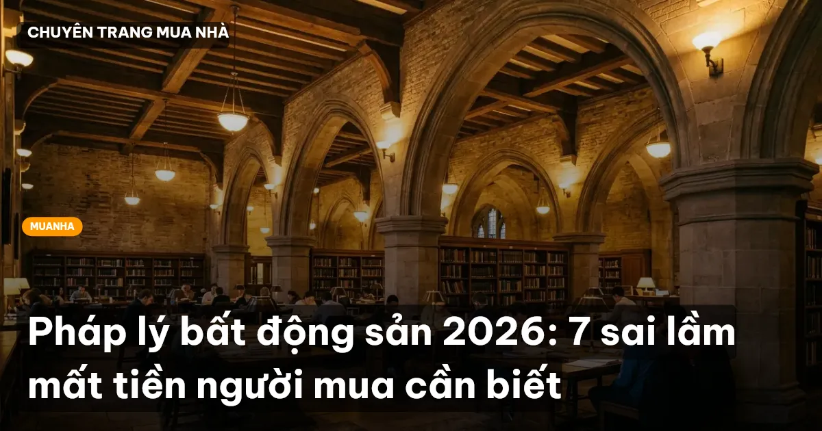 Pháp lý bất động sản 2026: 7 sai lầm mất tiền người mua cần biết