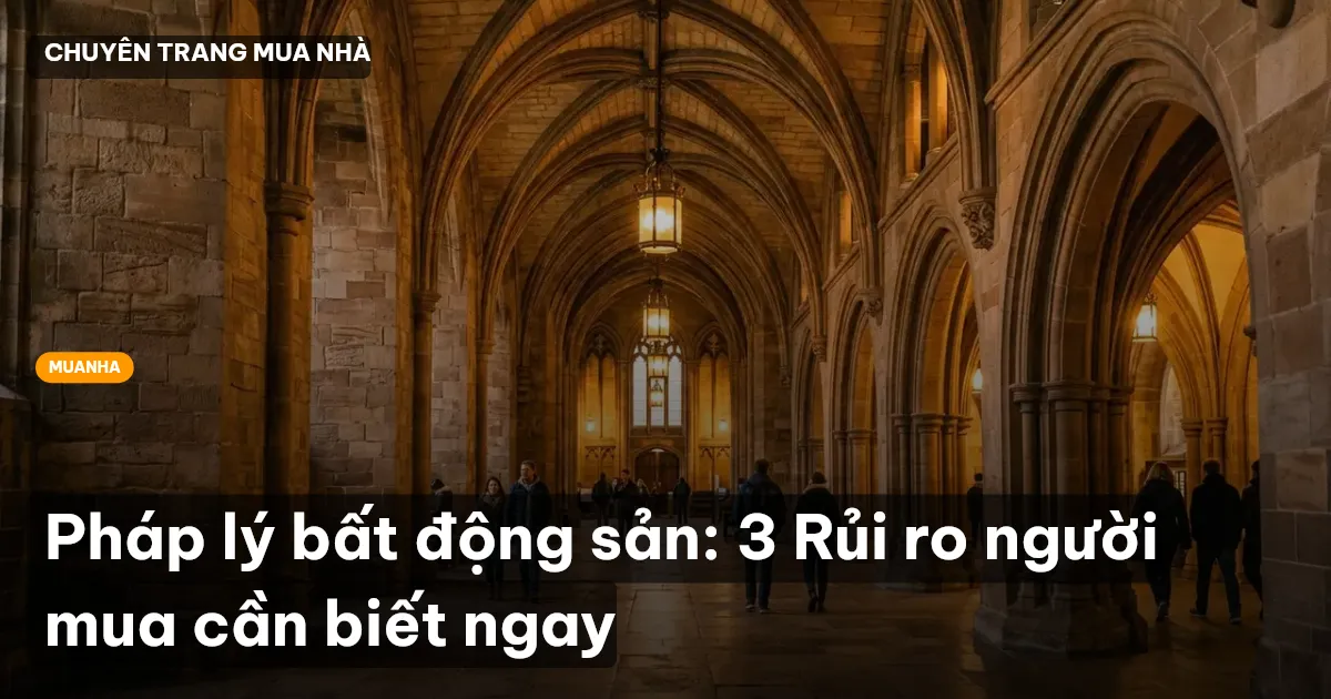 Pháp lý bất động sản: 3 Rủi ro người mua cần biết ngay