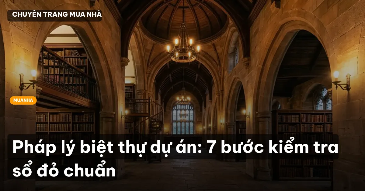 Pháp lý biệt thự dự án: 7 bước kiểm tra sổ đỏ chuẩn
