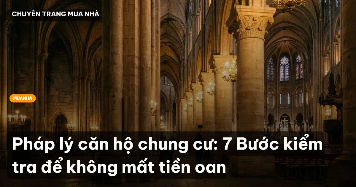 Pháp lý căn hộ chung cư: 7 Bước kiểm tra để không mất tiền oan